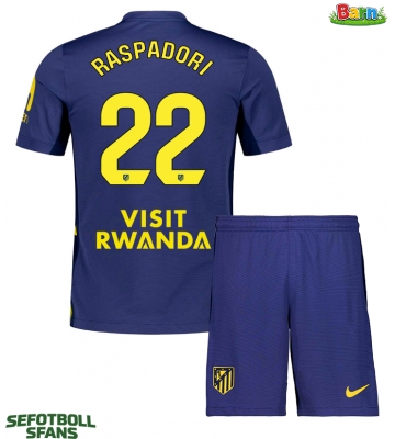 Atletico Madrid Giacomo Raspadori #22 Bortaställ Barn 2025-26 Kortärmad (+ Korta byxor)